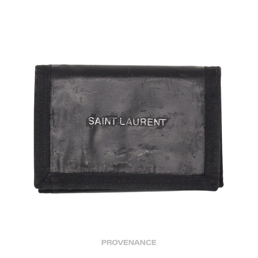 🔴 Saint Laurent Paris SLP Trifold Wallet - Black Technical